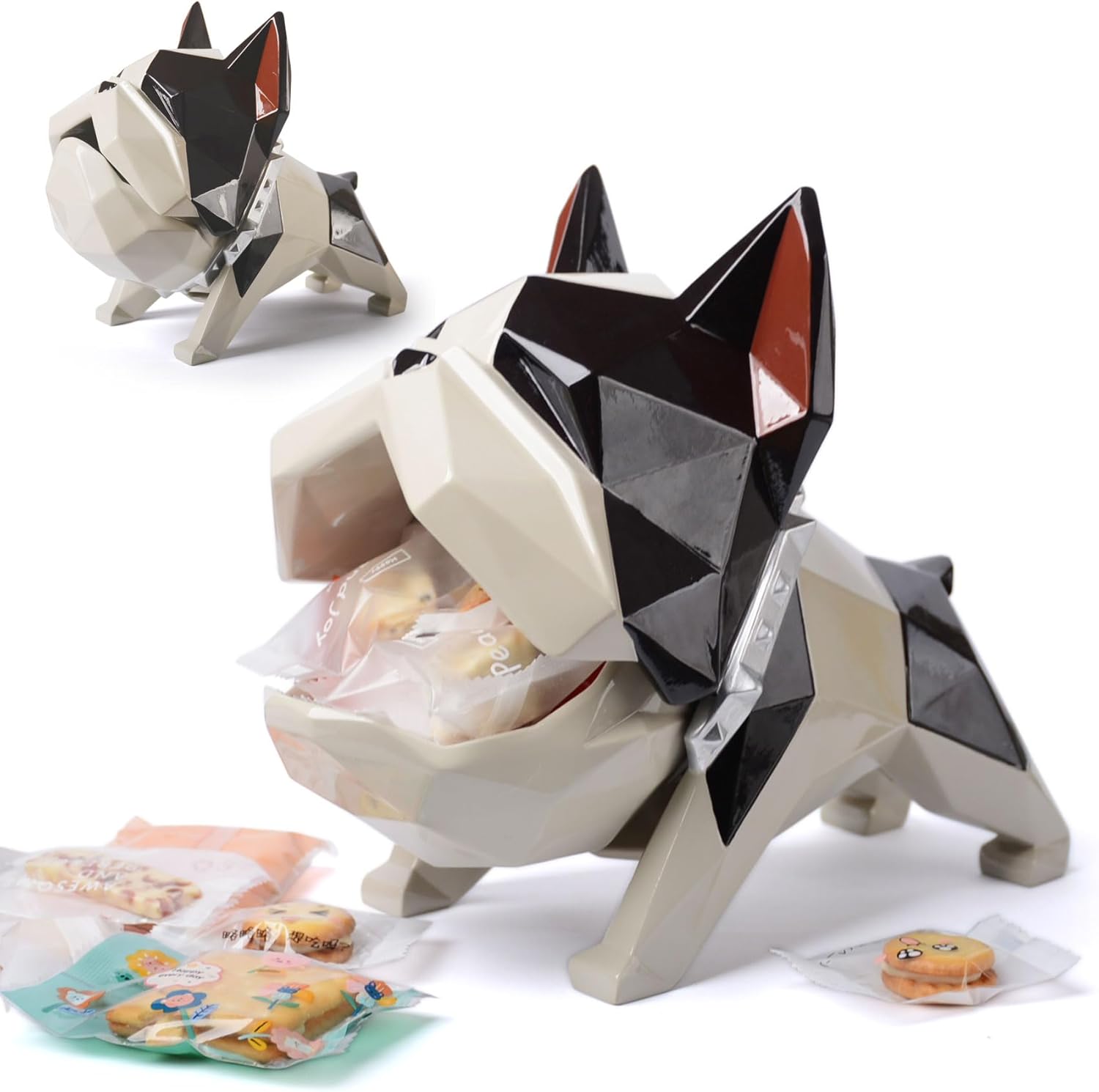 Geometric French Bulldog — Sculpture and Treat Container