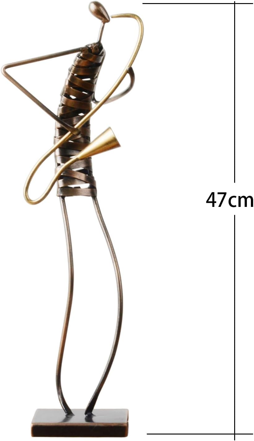 Metal Jazz Saxophonist Sculpture
