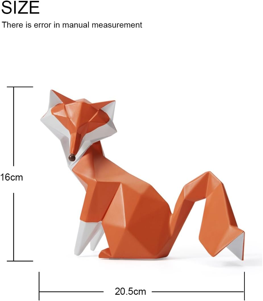 Geometric Origami-Style Fox Sculpture