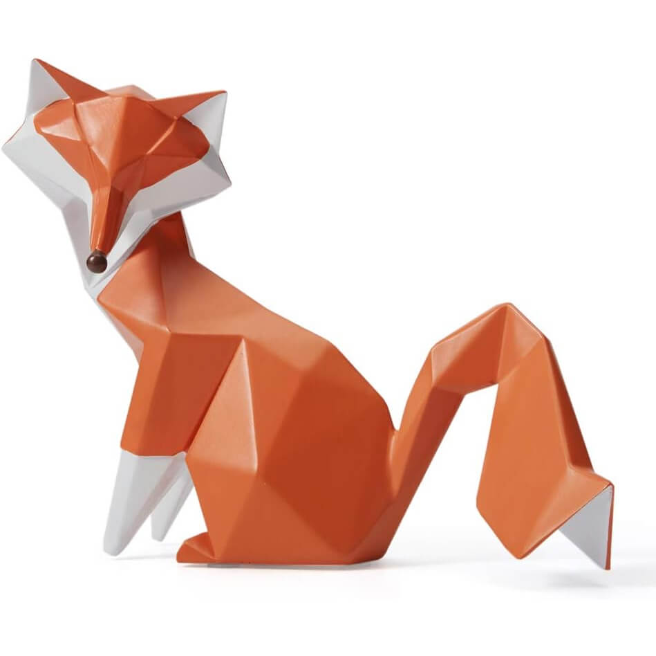 Geometric Origami-Style Fox Sculpture