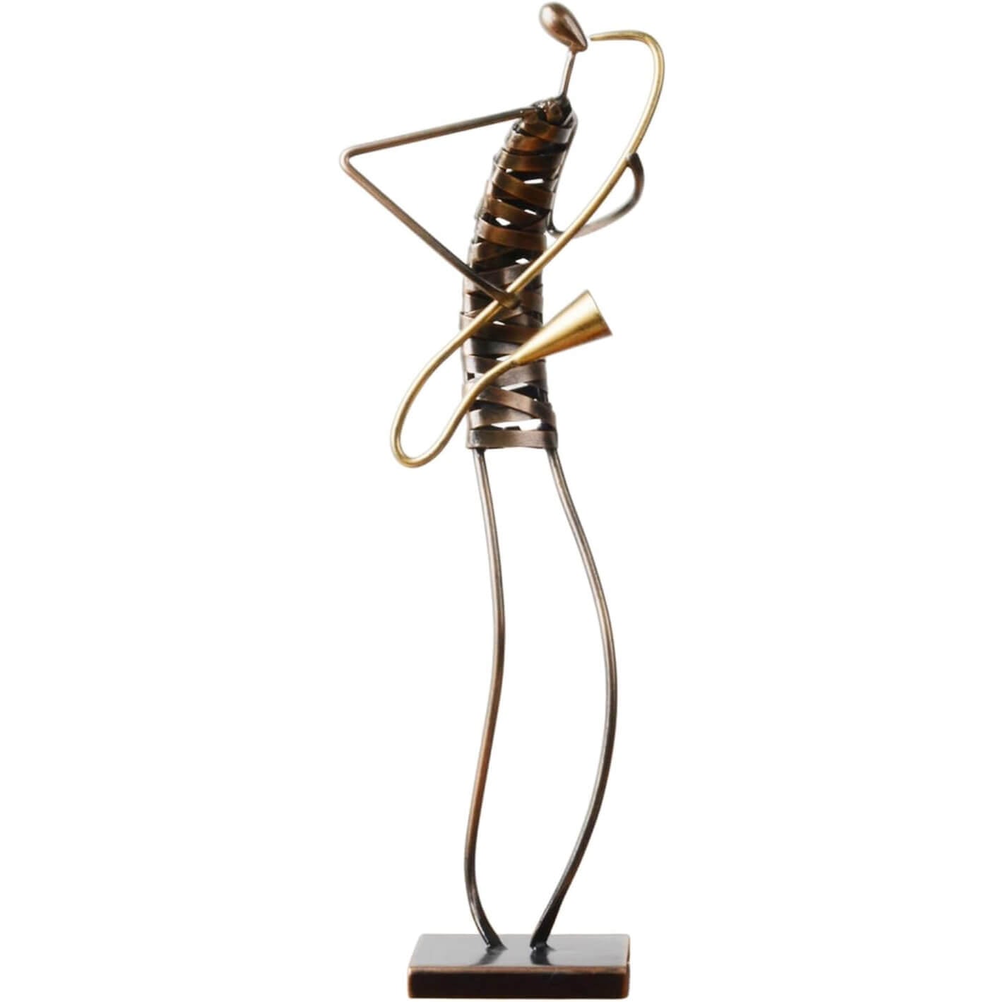Metal Jazz Saxophonist Sculpture