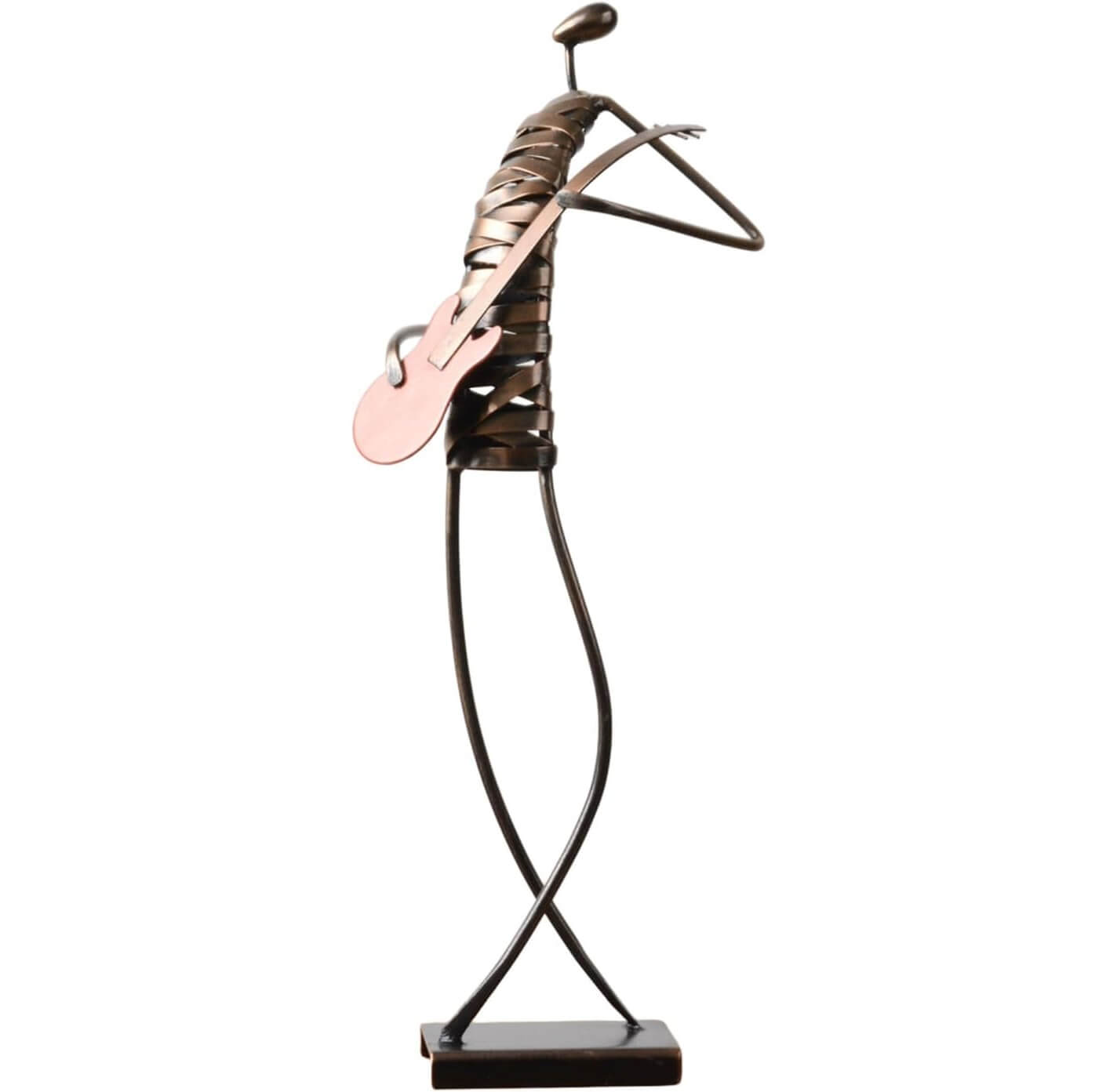 Metal Electric Guitarist Sculpture