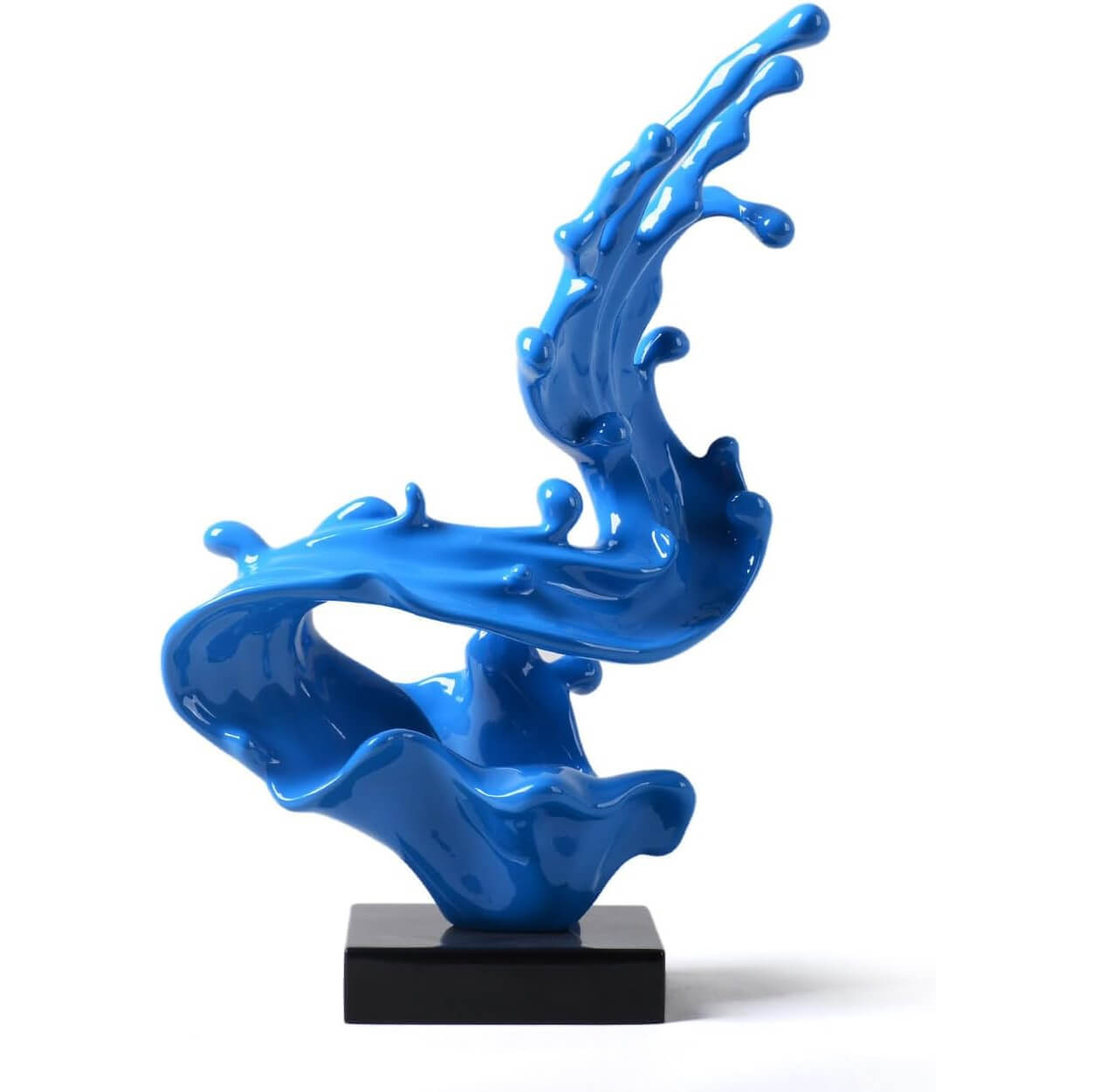 Abstract Blue Wave Sculpture — Splash in Motion